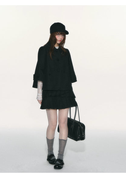JOVYLLE - Black Preppy Blazer & Skirt Set