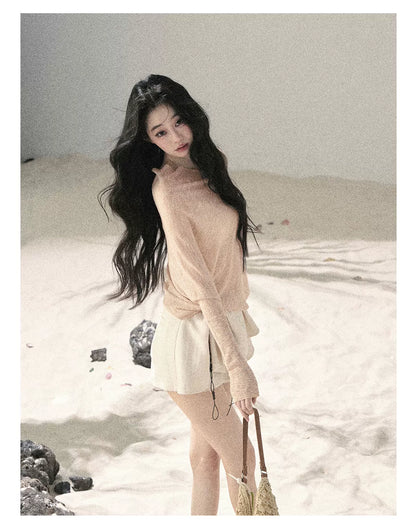 "Layered Petals in Motion" Dutch Cream Ruffle Skort 5324853