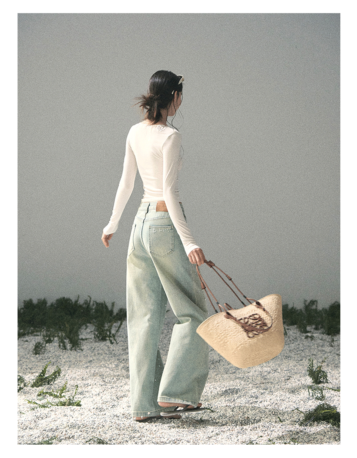 “Lace Summer Haven” Frost White Lace V-Neck Top