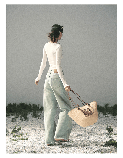 “Lace Summer Haven” Frost White Lace V-Neck Top