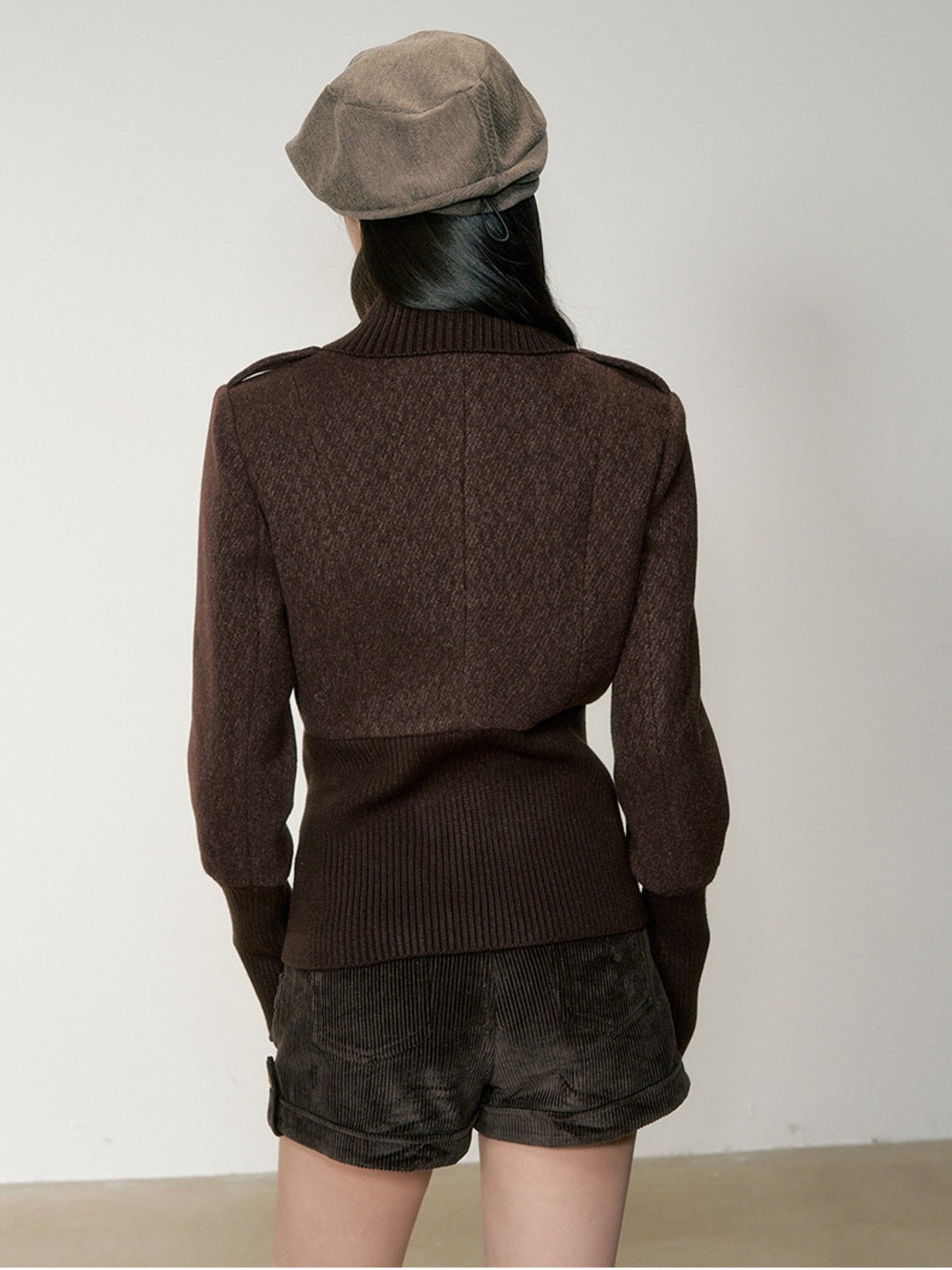 Soote Season - "Cloud & Roast" Two-Way High-Neck Cinched Wool Jacket