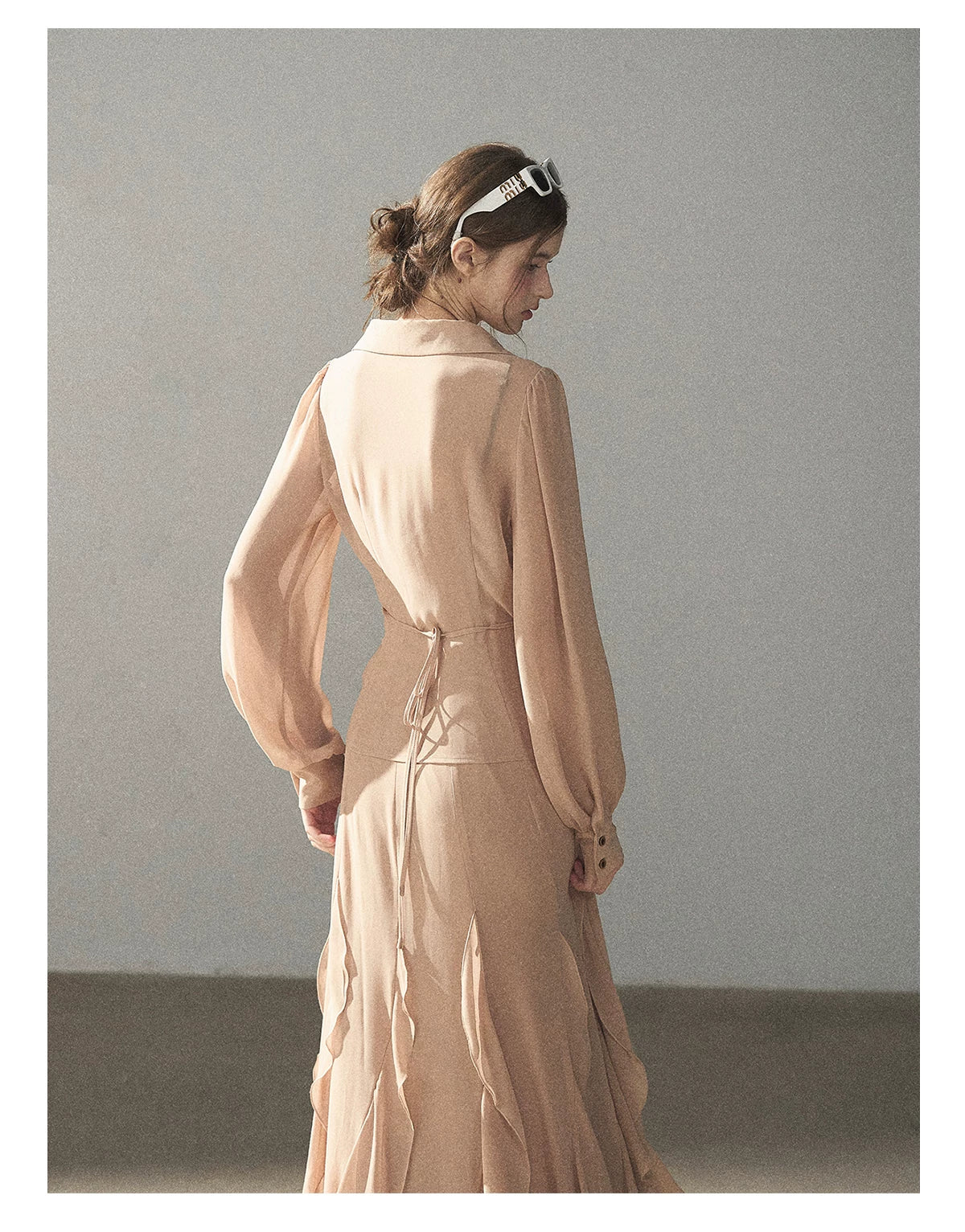 AOMALM - "The Next Fallen Leaf" Cinnamon Pink 2-Piece Set (Shirt / Cami Dress)