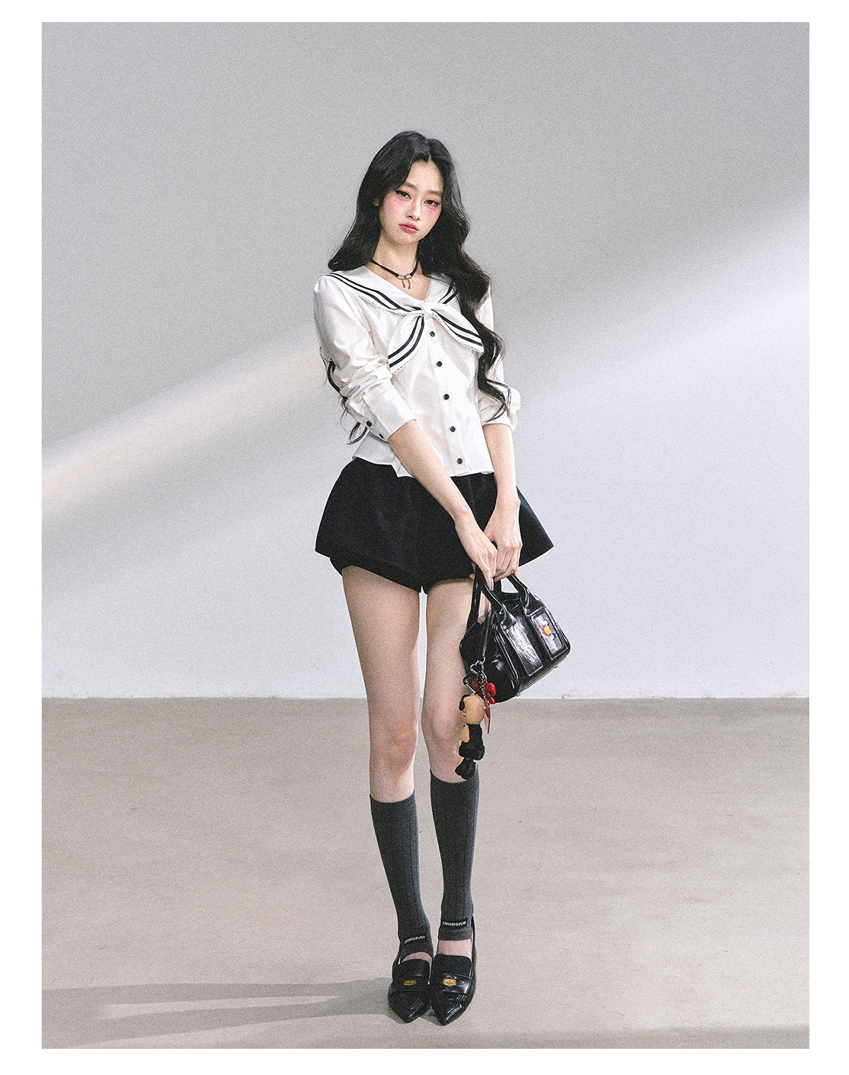 少也眼 "Mary Jane Academy" French Lace Sailor Blouse 7685464