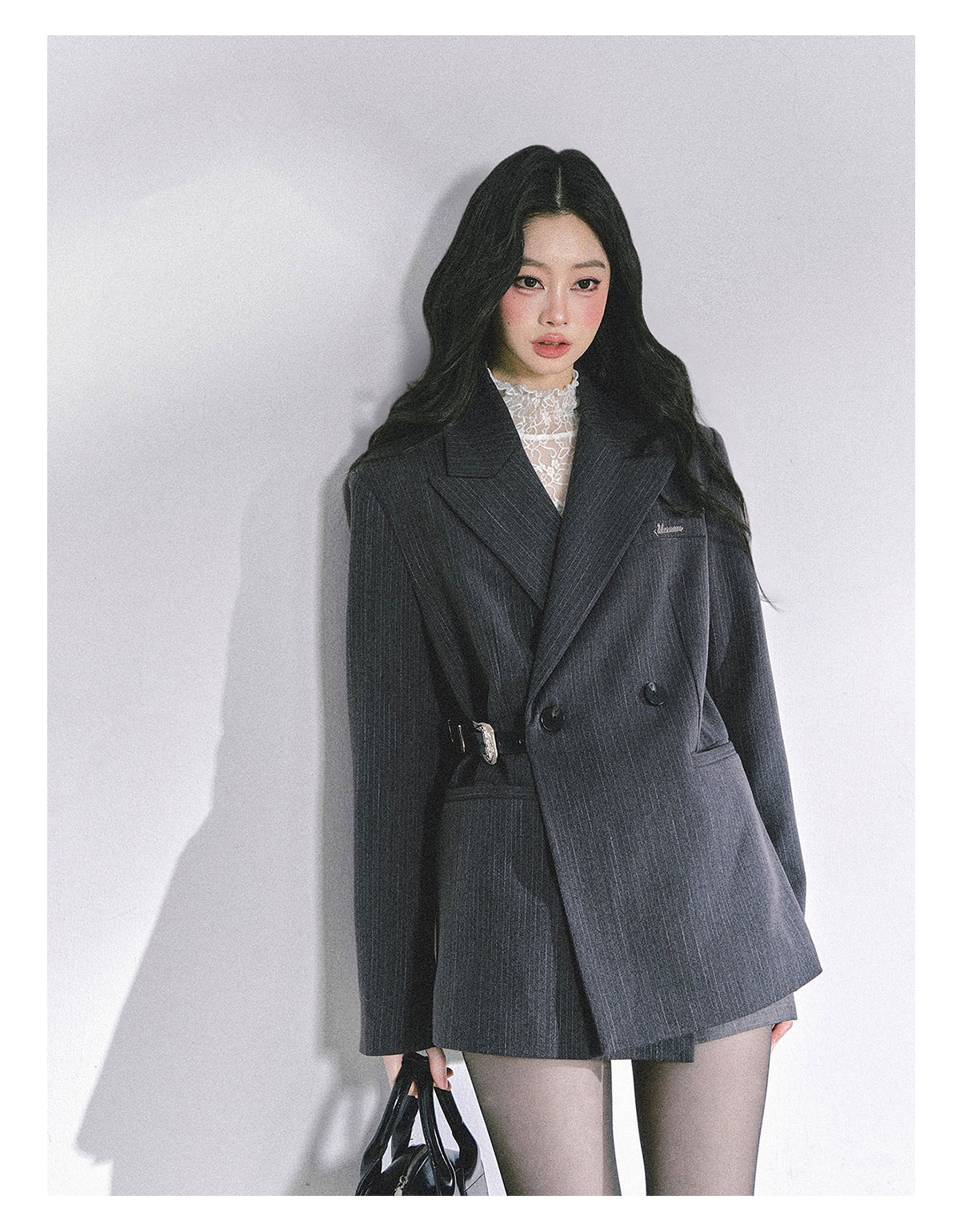 少也眼 “Miu-Inspired Intellectual Muse” French Hepburn Blazer 8978645