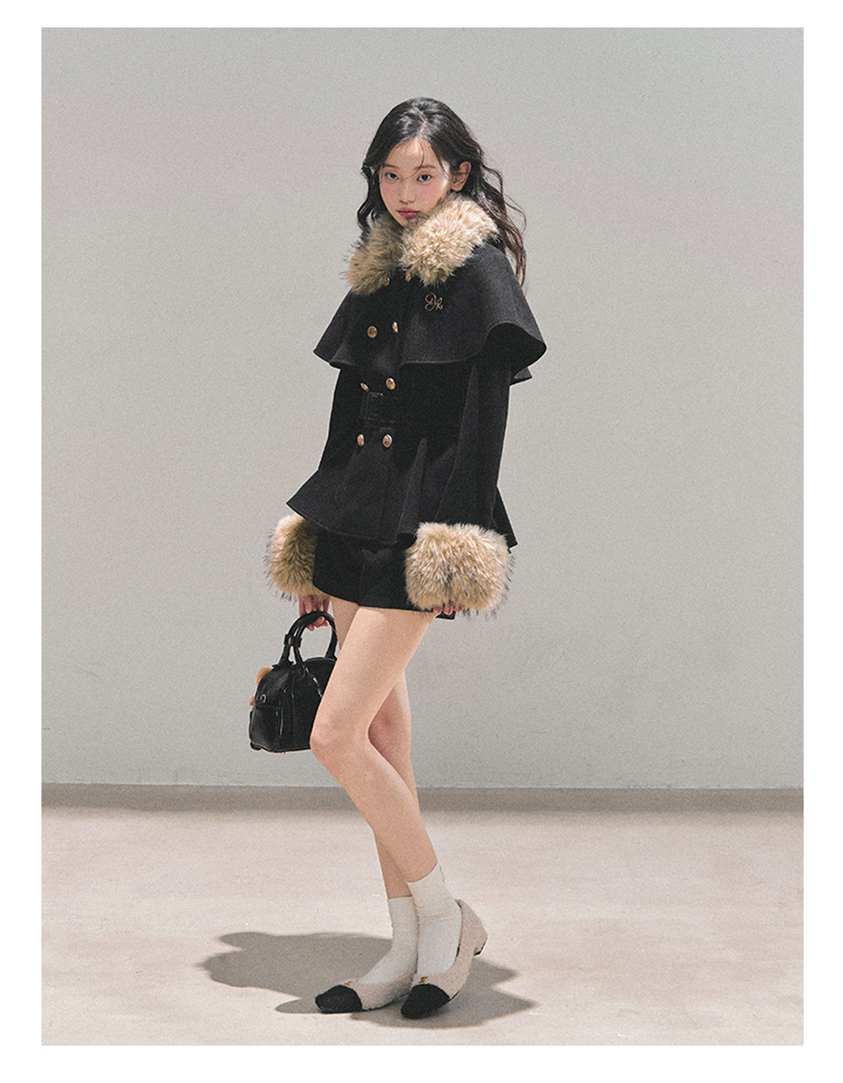 少也眼 “Snowlit Reverie” French Winter Cape Set 855452