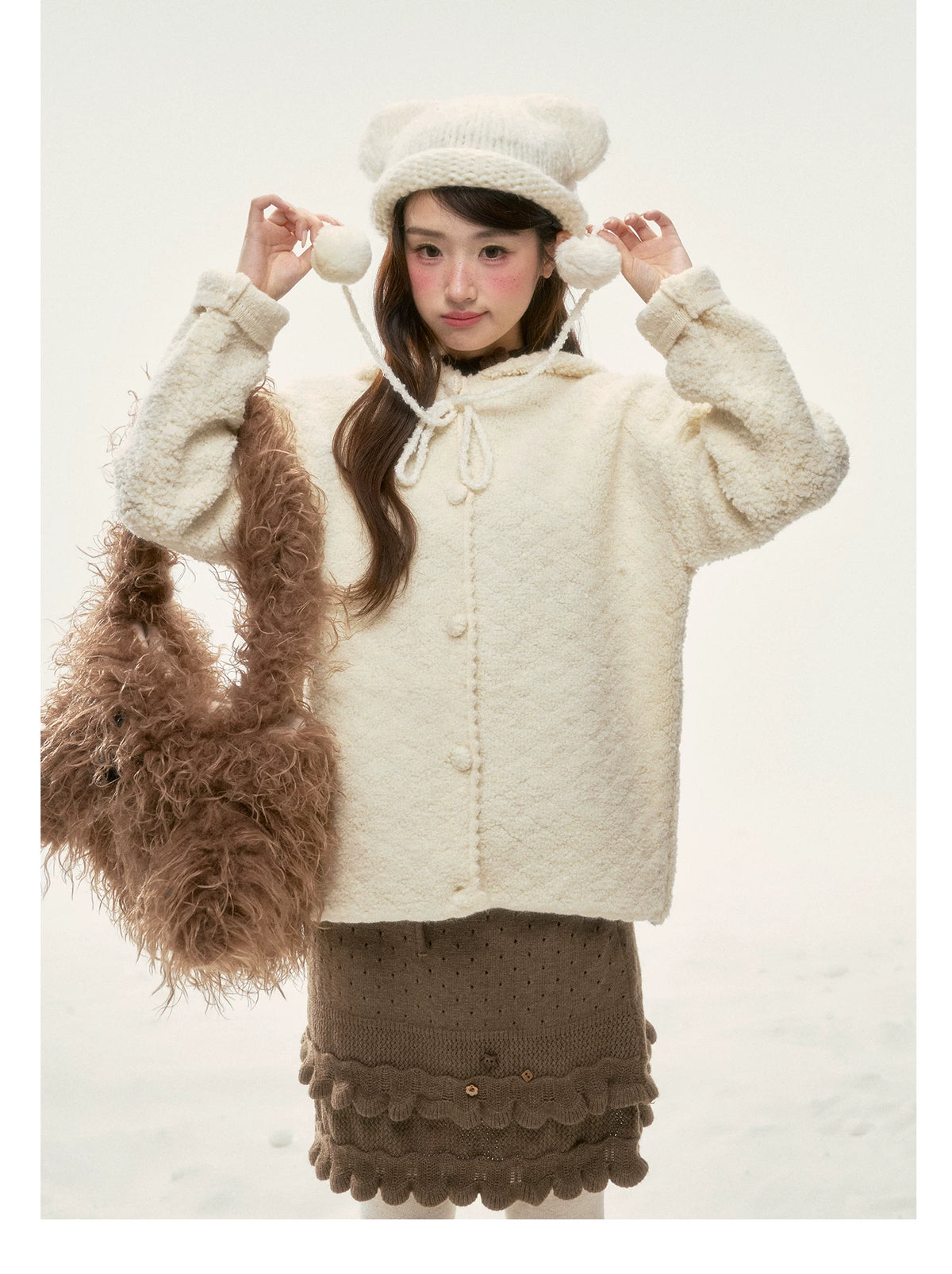 BIBIBENCY - Light Brown Knit Skirt