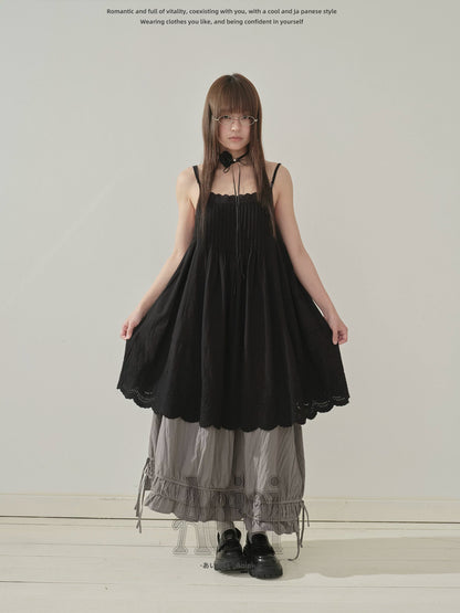 "Lace Whisper" Black Layering Lace Cami Top