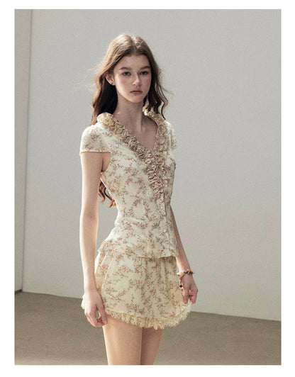 "Daisies in Your Arms" Soft Goose Yellow Chiffon Set