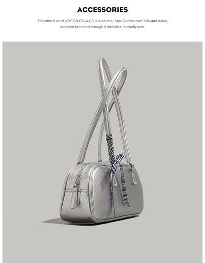 "Silver Siren" Shoulder Bag (Silver / Black / White / Pale Yellow)