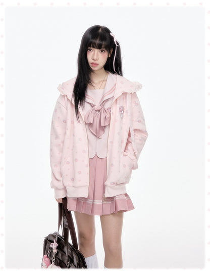 “Daisy Daydream” Pink Floral Oversized Hoodie