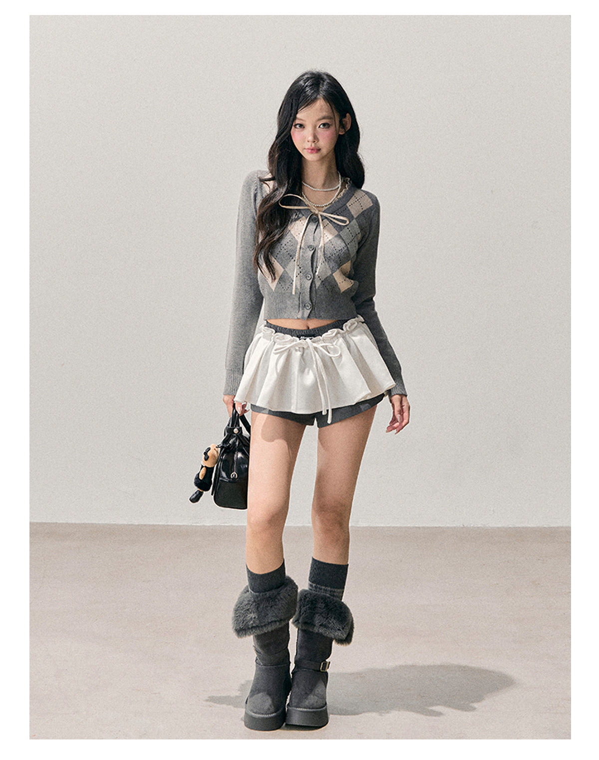 少也眼 “Sober Drowning” French-Inspired Textured Knit Cardigan 123456