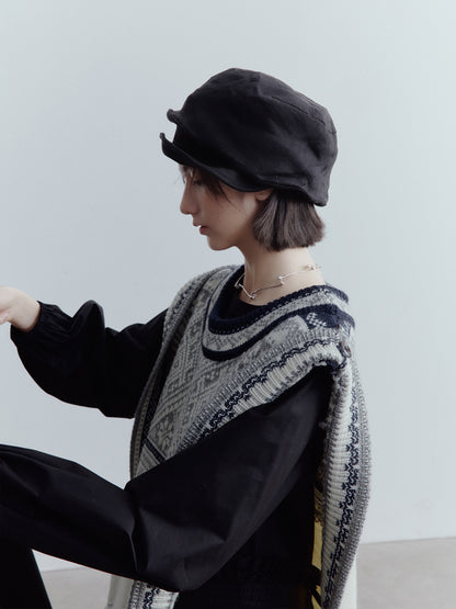 FUSSED Strange Circus Fair Isle Wool Vest FOF-25SS163