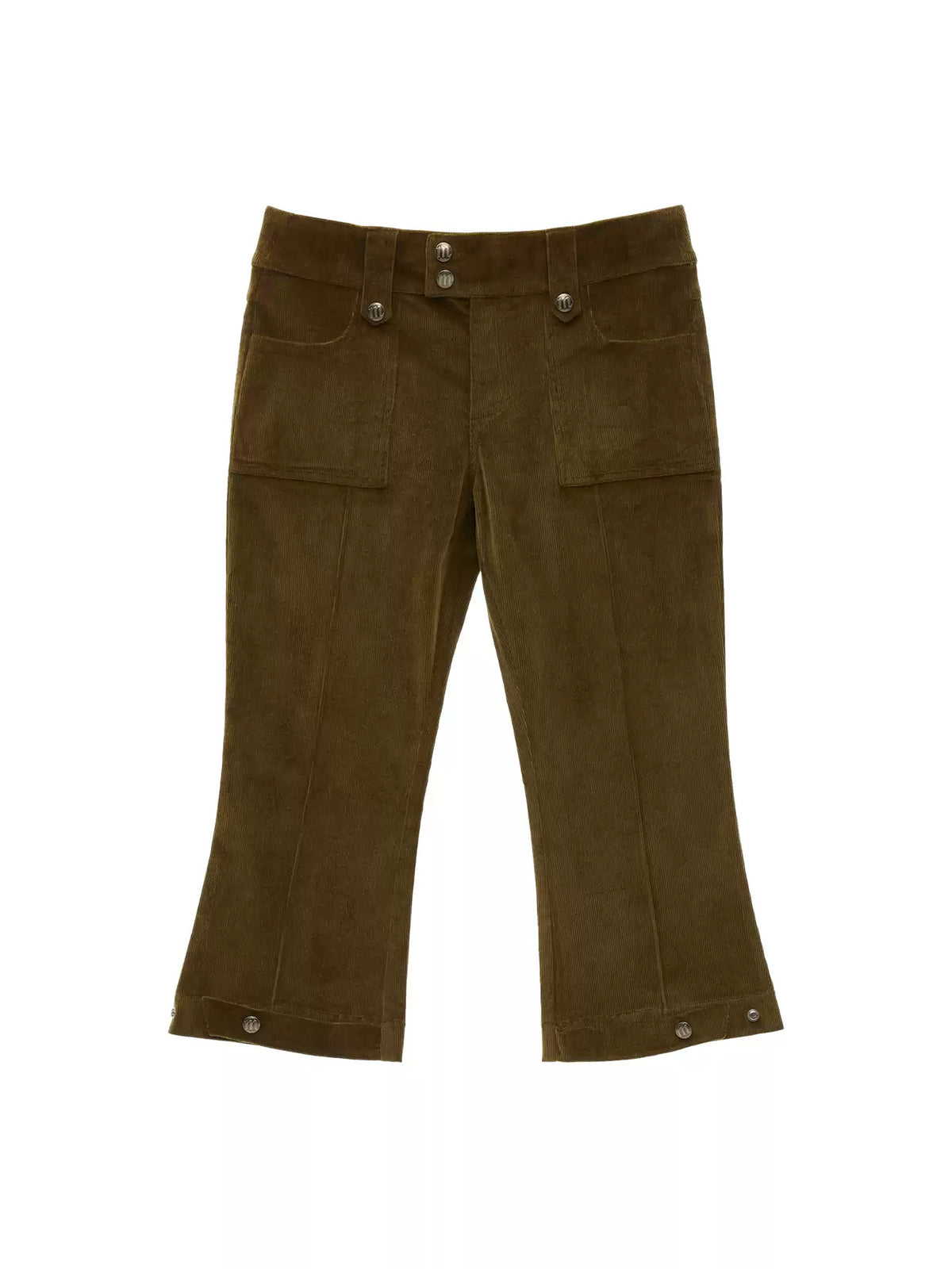 MAMC - High-Waisted Corduroy Cropped Pants