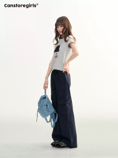 Relaxed Utility Wide-Leg Cargo Pants LL2026102