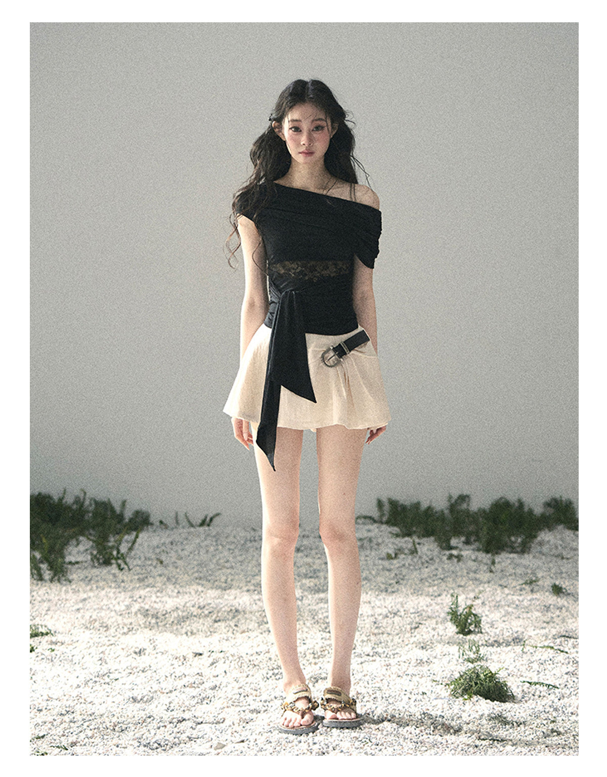 “Cicada Summer” Midnight Black Lace Cutout Top
