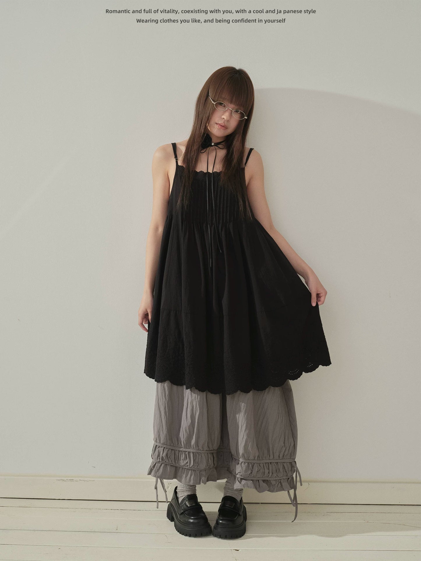 "Lace Whisper" Black Layering Lace Cami Top