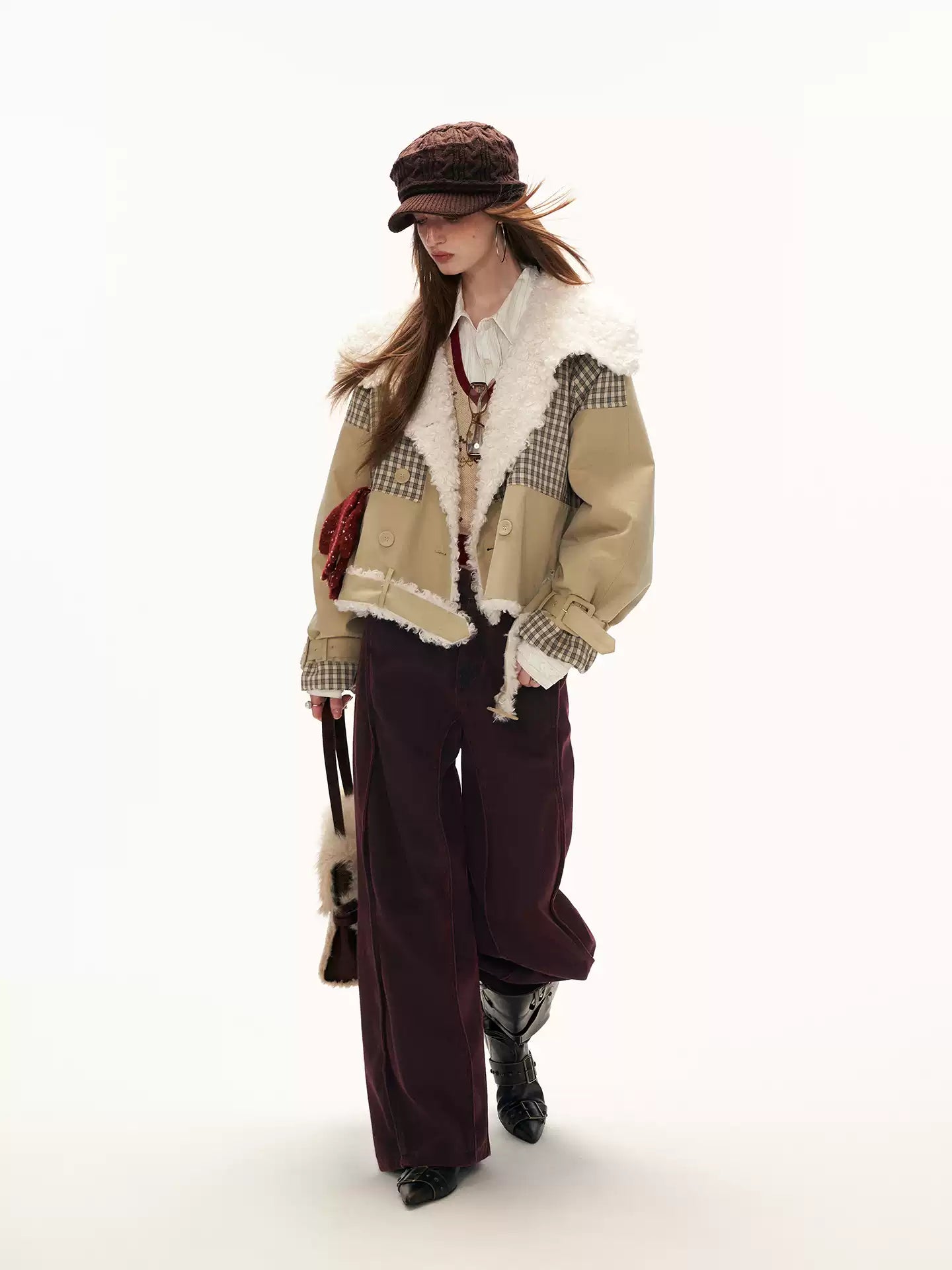 MAMC - Holiday Wave Red Straight-Leg Denim Pants WE786