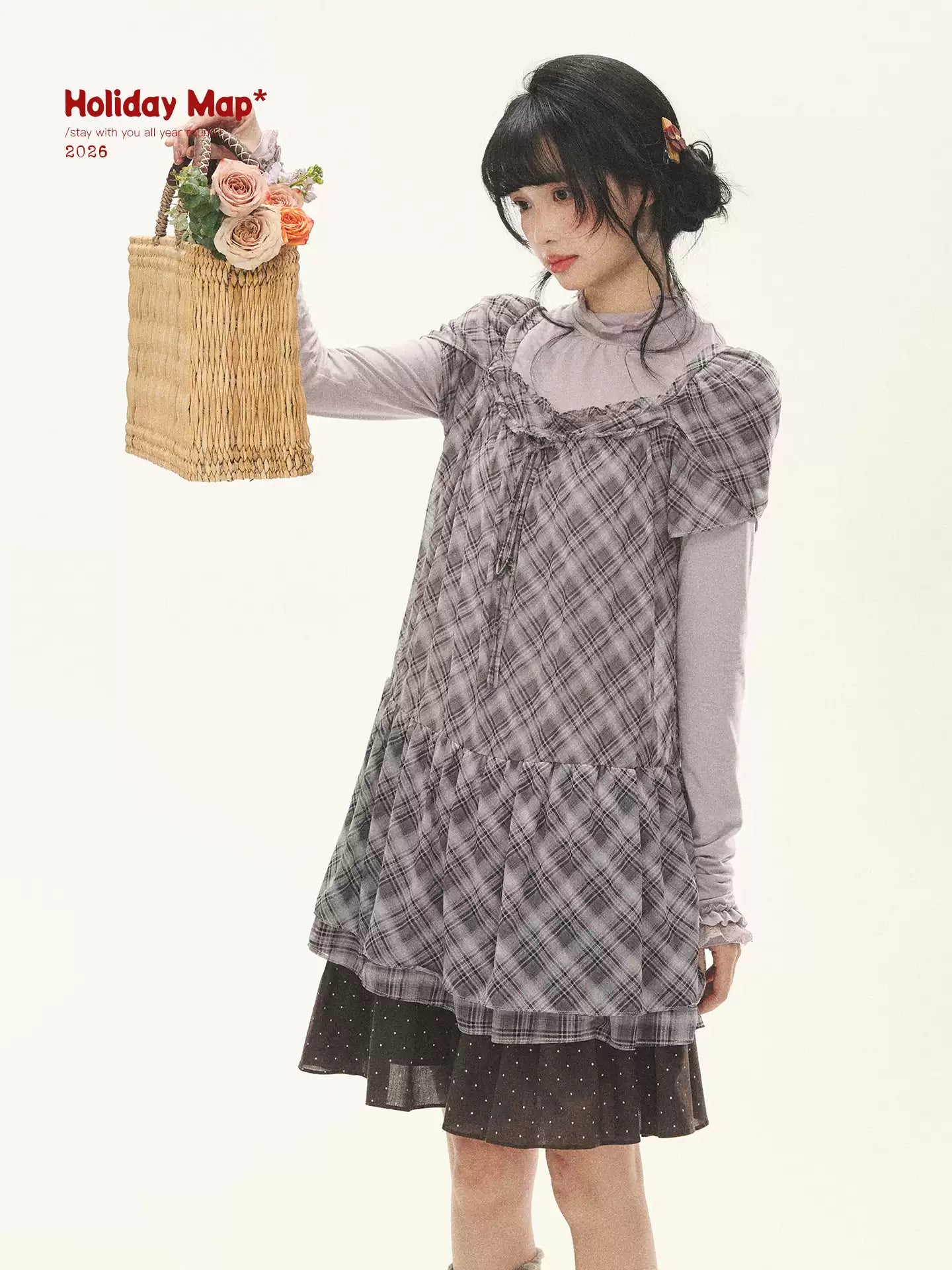 "Misty Ripples" Misty Lavender Lace Mock Neck Knit Top