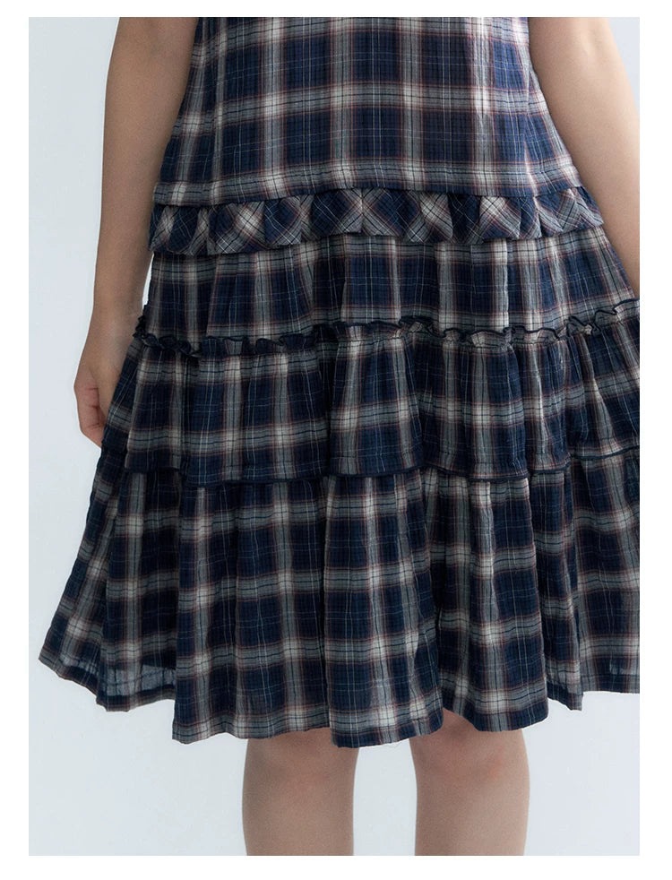 "Weekend Diary" Ruffle Tiered Polo Midi Dress