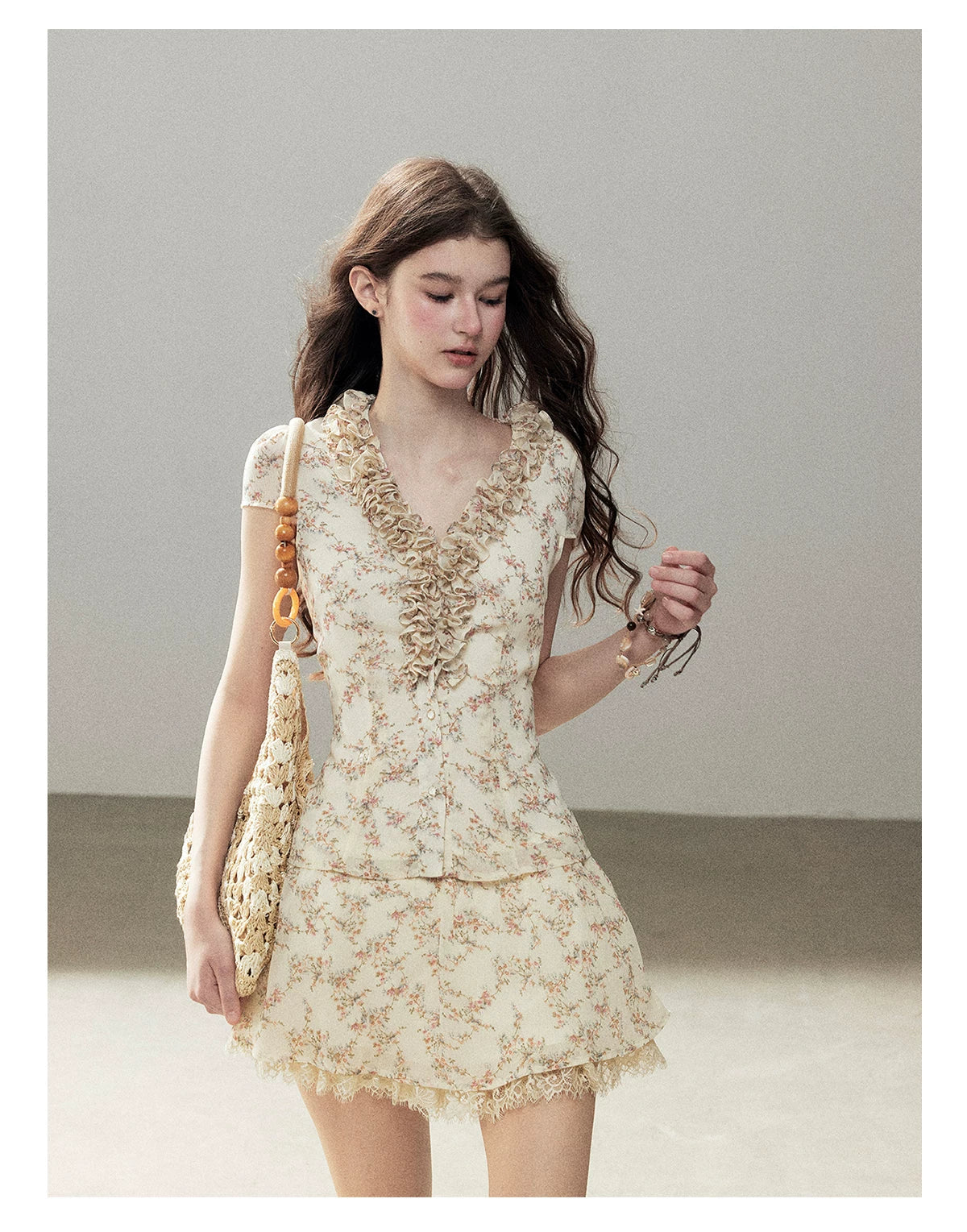 "Daisies in Your Arms" Soft Goose Yellow Chiffon Set