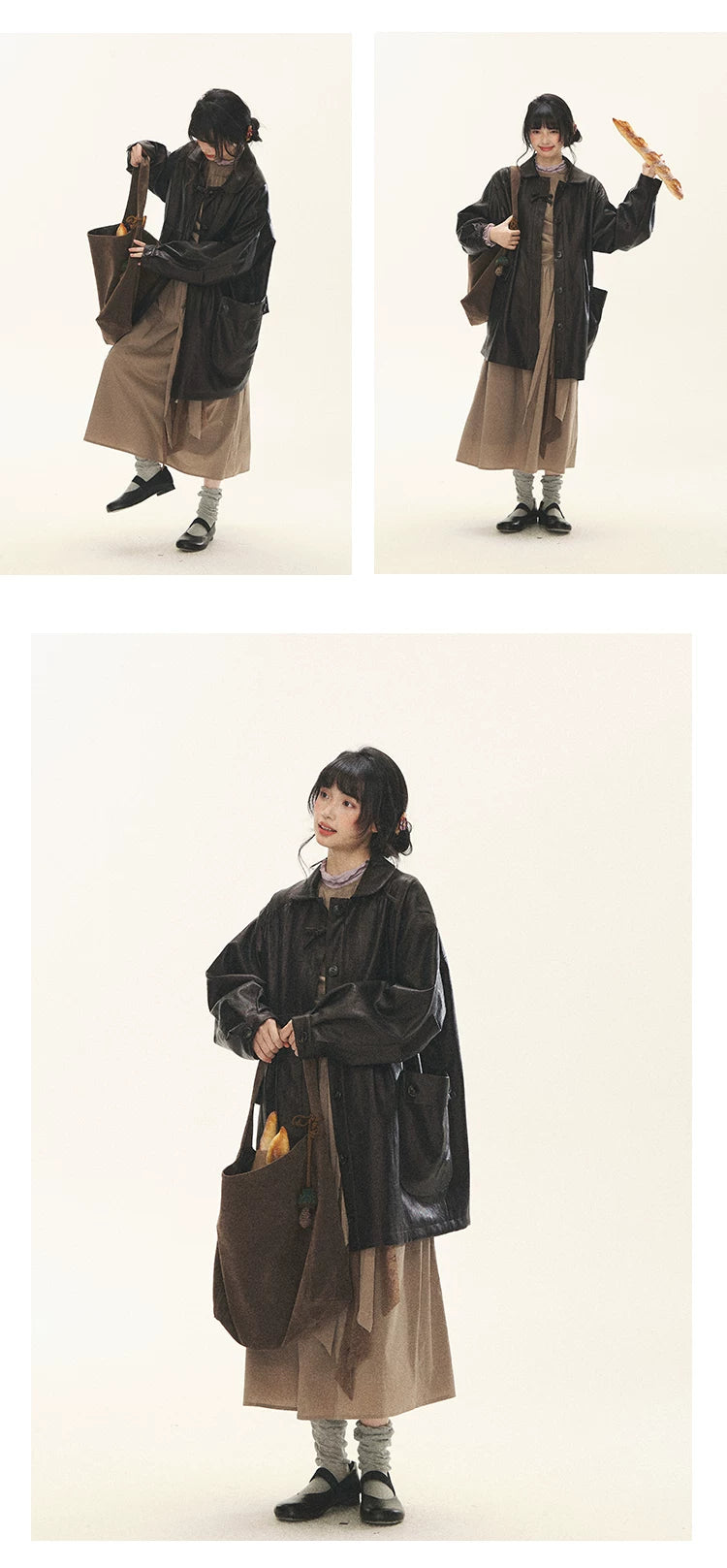 "Cream Cocoa" Cream Cocoa Ruched Bow Pinafore Maxi Dress