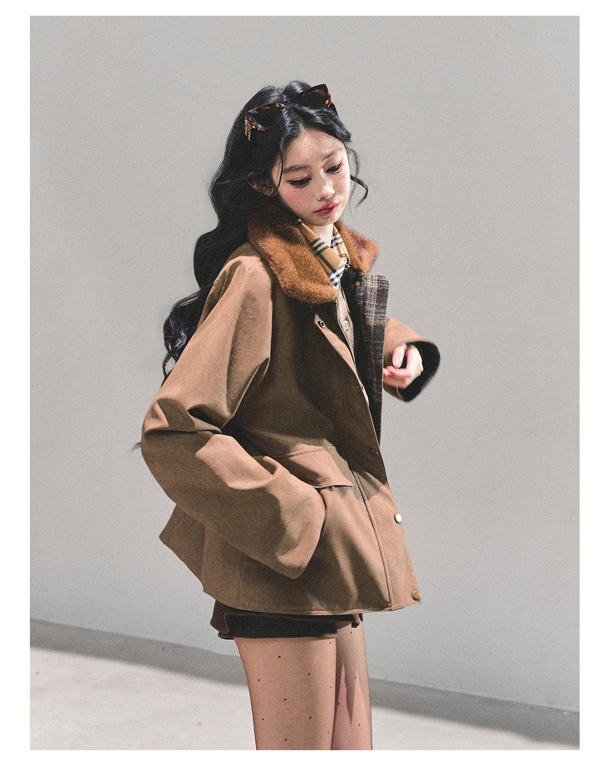 少也眼 "Twilight in Weightlessness" Coffee Brown Reversible Jacket 5463836483