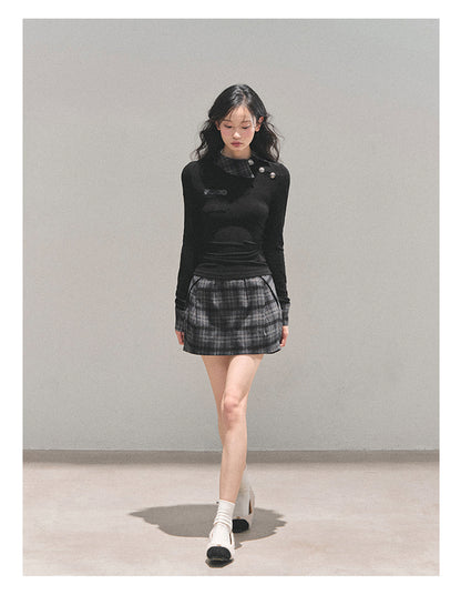 少也眼 “Silent Vanishing” Miu-Inspired Knit Top & Mini Skirt Set