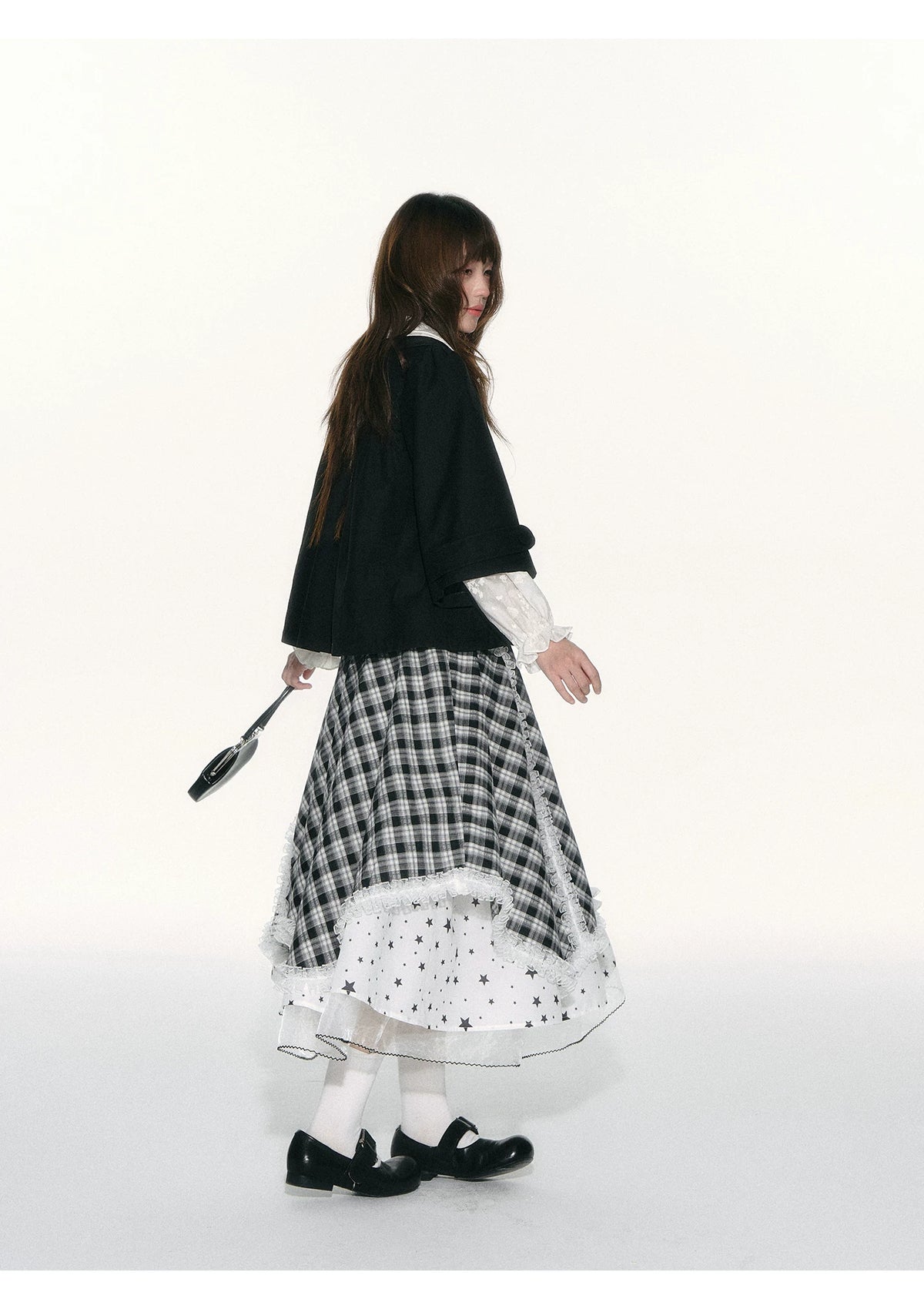 JOVYLLE - Black Preppy Blazer & Skirt Set