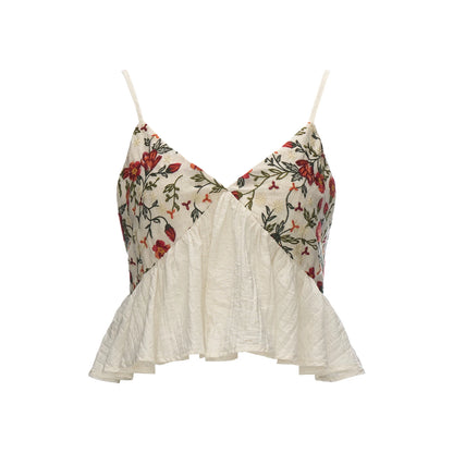 "Vintage Garden Mood" Embroidered Cami & A-line Skirt Set WE973