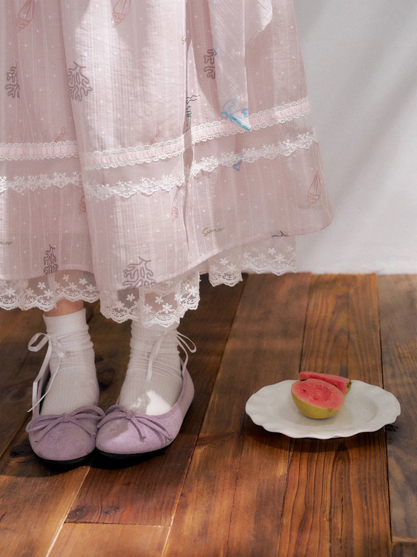 “Pink Mist Island” Dusty Rose Off-Shoulder Skirt Set