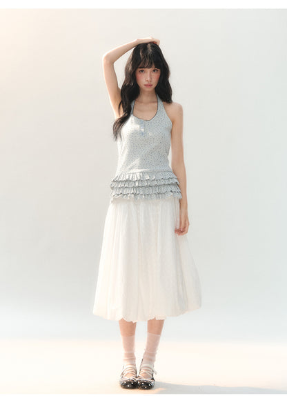[CAN] "Soft Konjac Cloud" Lightweight Knit Cardigan & Floral Layered Cami