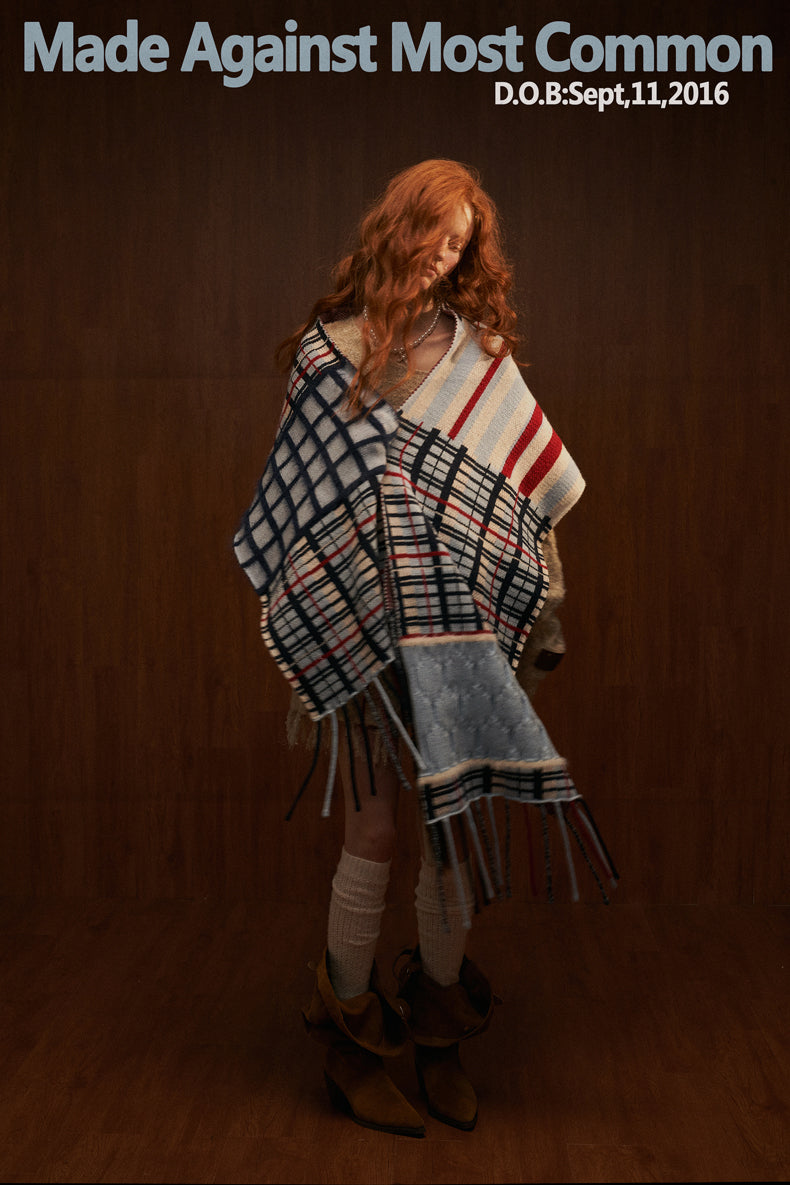 MAMC - Tassel Check Scarf
