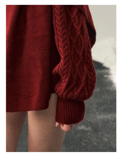 少也眼 “Zurich Student” Preppy Knit Three-Piece Sweater & Shorts Set