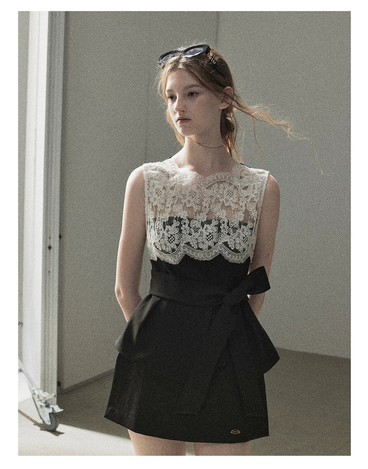 "The Quiet Strength" Black Iris Lace Sleeveless Crop Top