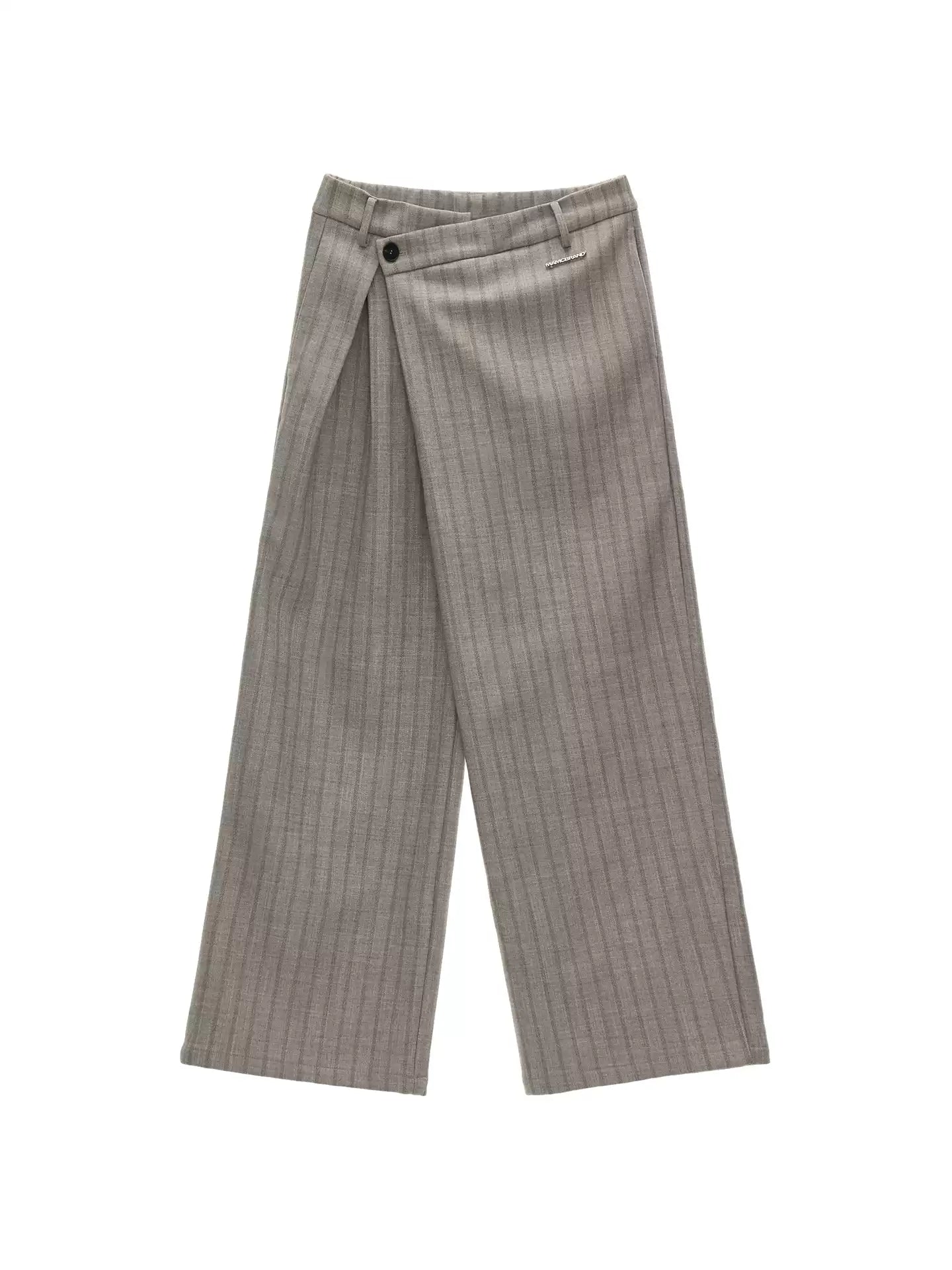MAMC - Fleece-Lined Light Grey Deconstructed Pleat Trousers WE878