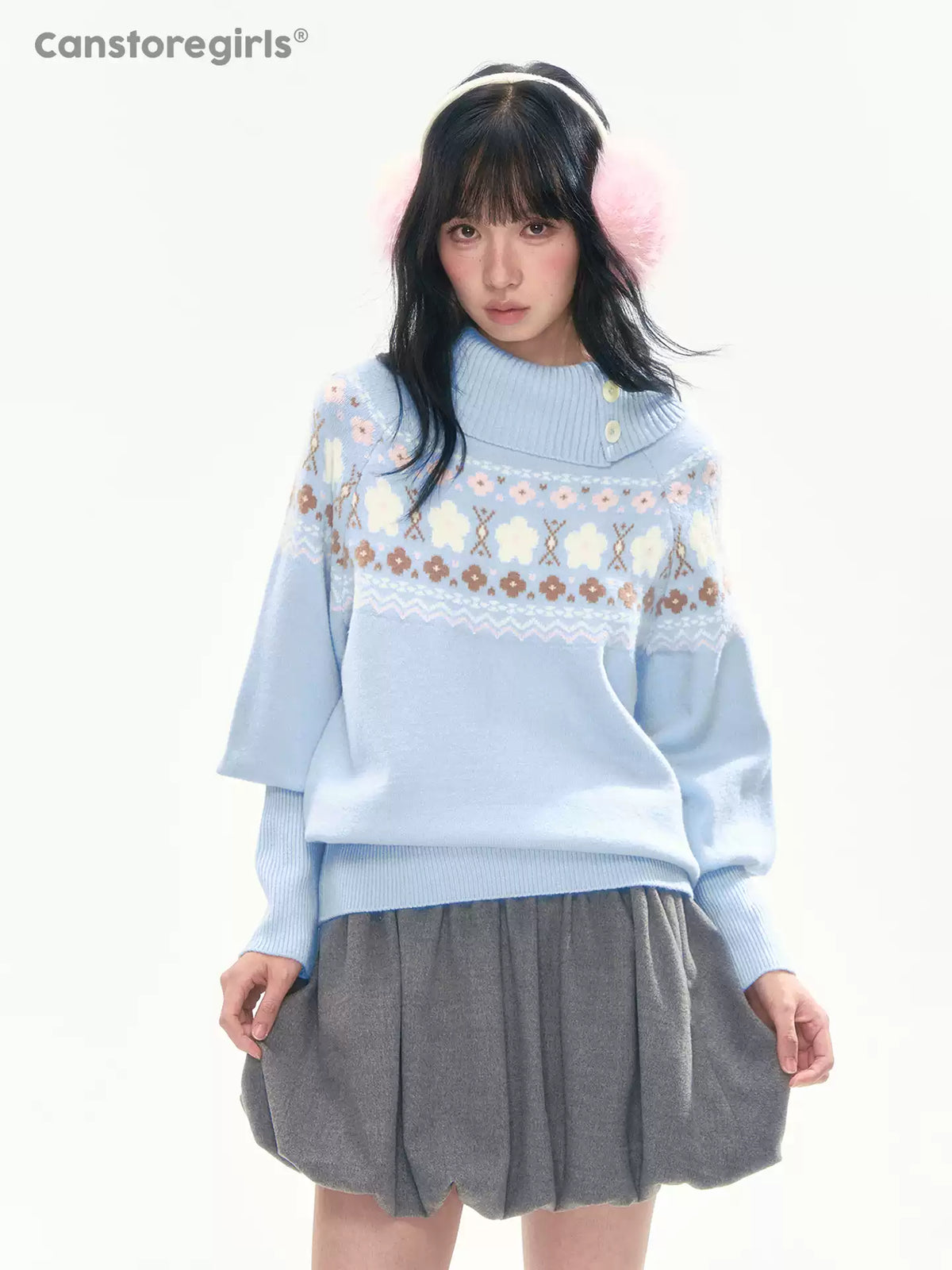 [CAN] Plaid Bubble Hem Mini Skirt with Ruched Detail