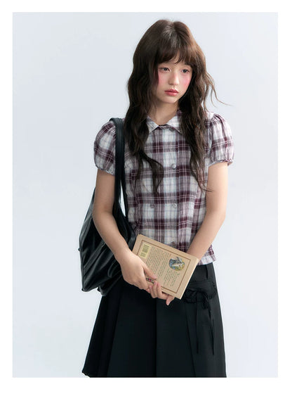 "Midnight Academy" Black Pleated Mini Skirt