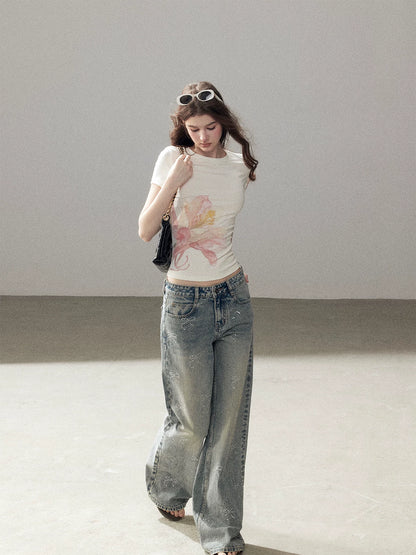 "When Secrets Bloom" Dutch Cream Fitted Baby Tee