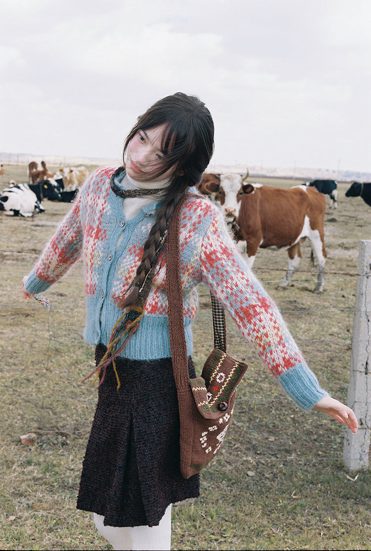 Zzouu - Colorful Mohair Cardigan