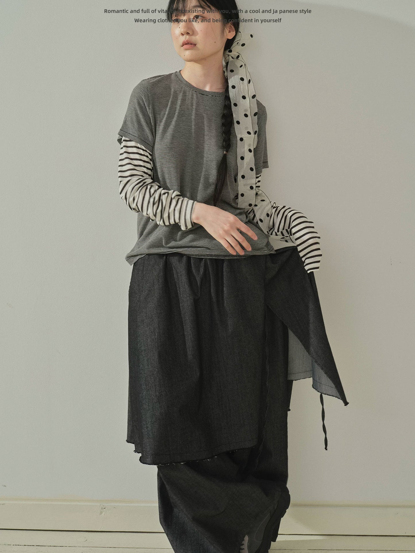 "Archive Fade" Dark Indigo Layered Wide Leg Jeans