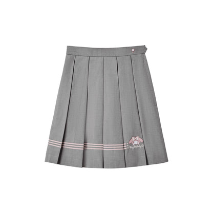 “Melody Blush” Pink-Gray Sailor School Uniform Set