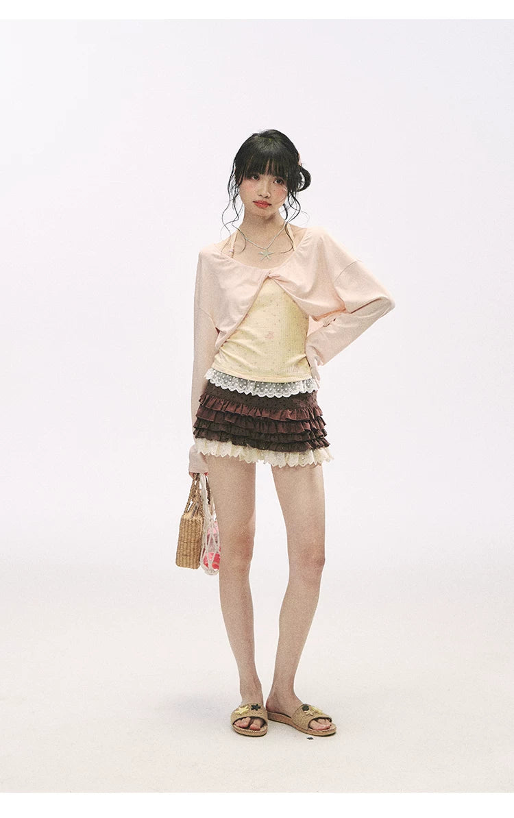 "Layer Cake" Chocolate Brown Lace Ruffle Bloomers