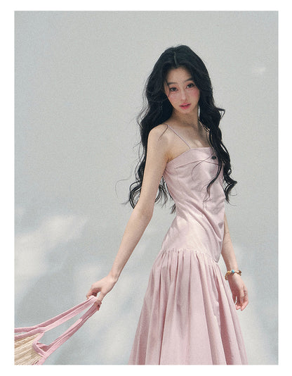 “She Passed Through Bloom Season” Lotus Mauve Bubble Maxi Dress