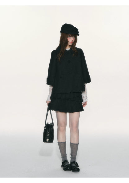JOVYLLE - Black Preppy Blazer & Skirt Set