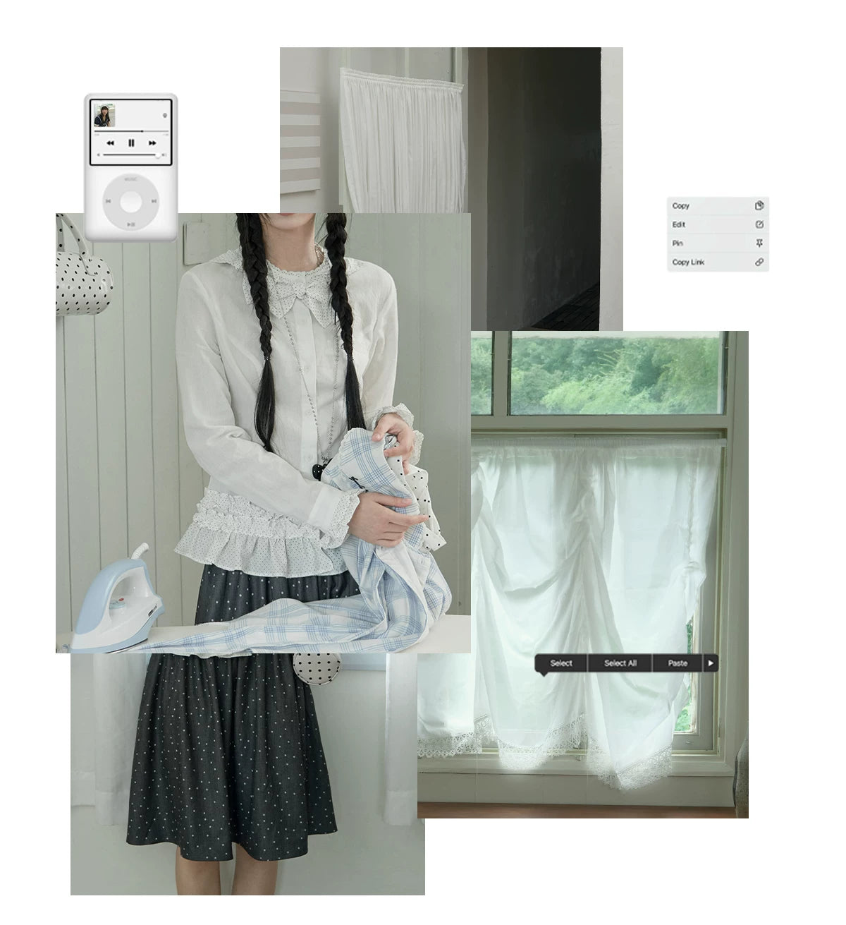 "Starlit Gap" White Blouse Collection