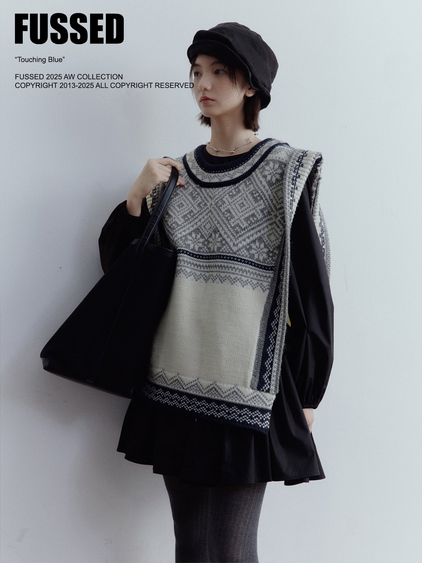 FUSSED Strange Circus Fair Isle Wool Vest FOF-25SS163