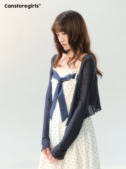 "Iced Dark Chocolate" Navy Cooling Sun Protection Cardigan LL2026206