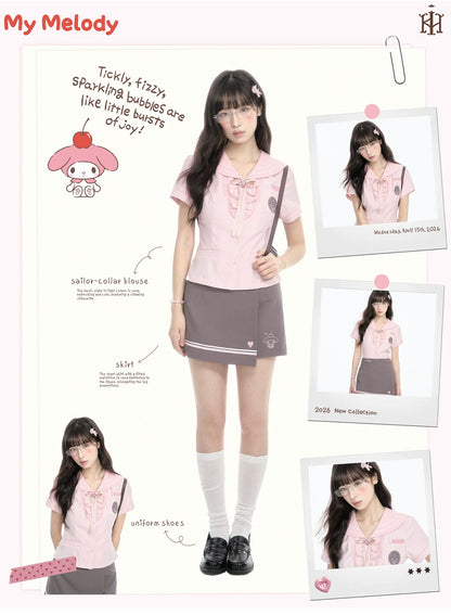 "Macaron Melody" Sailor Collar Set