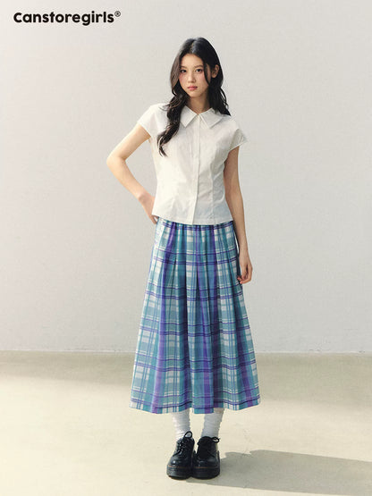 "White Letter from Her" Waist-Fit Classic White Shirt LL2026021
