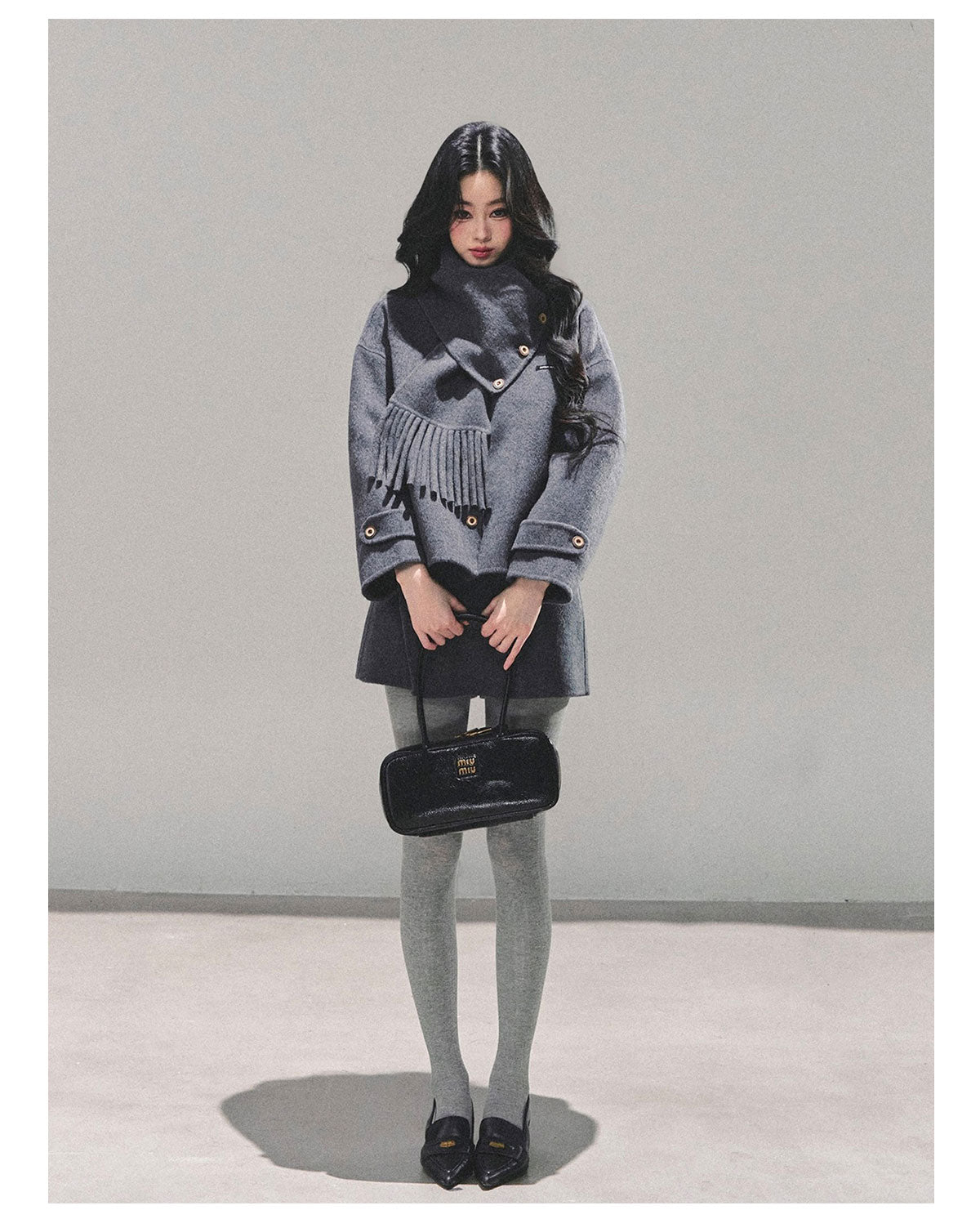 少也眼 “Ashes of Fireworks” Elegant Two-Piece Winter Set 692651